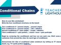 CONDITIONALS' CHAINS